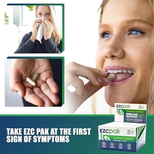 EZC Pak 5-Day Tapered Immune Support Booster, Pack of 6 | Physician Formulated, Organic Echinacea & Zinc thumbnail 6