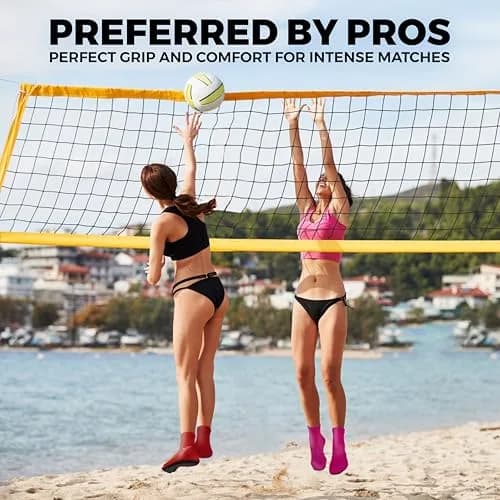 Nordic Essentials Beach Socks - Water Sports & Beach Protection - Kids, Women, Men, 1 Yr Warranty (4, Pink + Red, X-Small) thumbnail 7