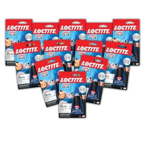 Loctite Ultra Gel Control Super Glue 0.14 fl oz (4.14ml) Bottle, 12 Pack | Rubber Toughened, Impact Resistant Adhesive thumbnail 1