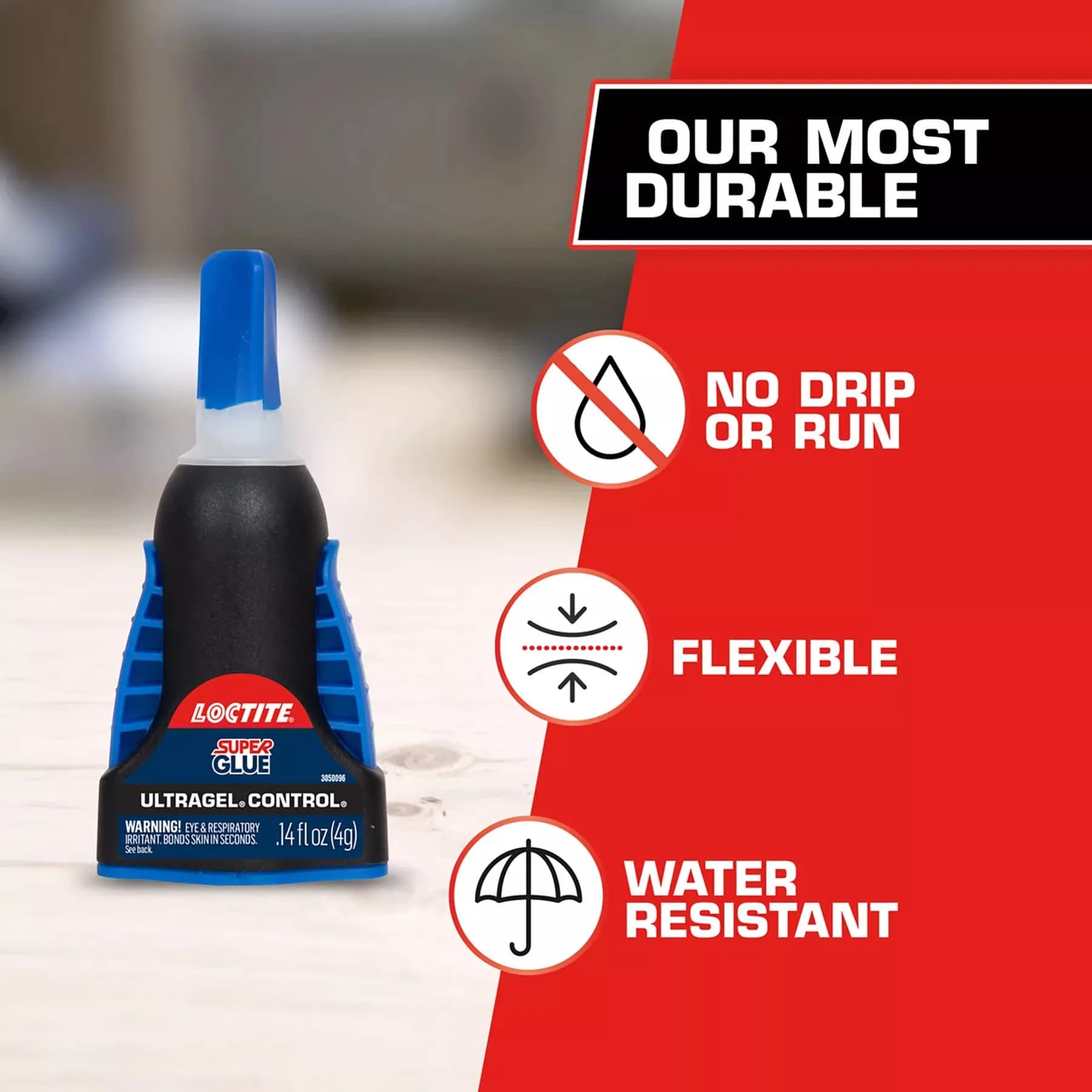 Loctite Super Glue Ultra Gel Control 6 Pack | Clear Gel Adhesive for Plastic, Wood, Metal, Crafts & Repair (0.14 fl oz per bottle) - view 5