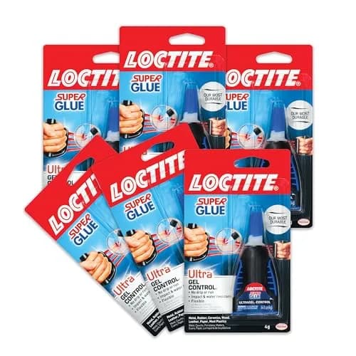 Loctite Super Glue Ultra Gel Control 6 Pack | Clear Gel Adhesive for Plastic, Wood, Metal, Crafts & Repair (0.14 fl oz per bottle) thumbnail 1
