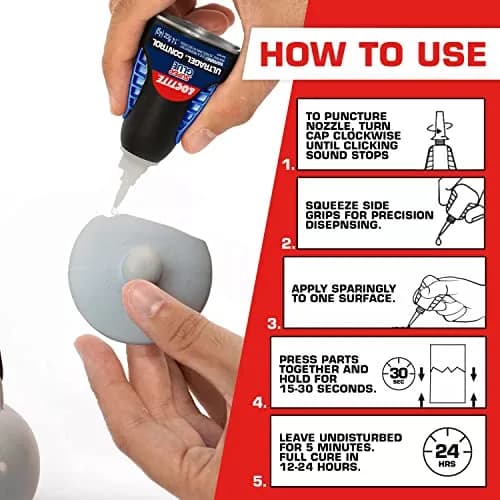 Loctite Super Glue Ultra Gel Control 6 Pack | Clear Gel Adhesive for Plastic, Wood, Metal, Crafts & Repair (0.14 fl oz per bottle) thumbnail 2