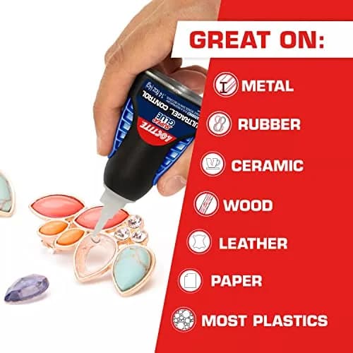 Loctite Super Glue Ultra Gel Control 6 Pack | Clear Gel Adhesive for Plastic, Wood, Metal, Crafts & Repair (0.14 fl oz per bottle) thumbnail 3