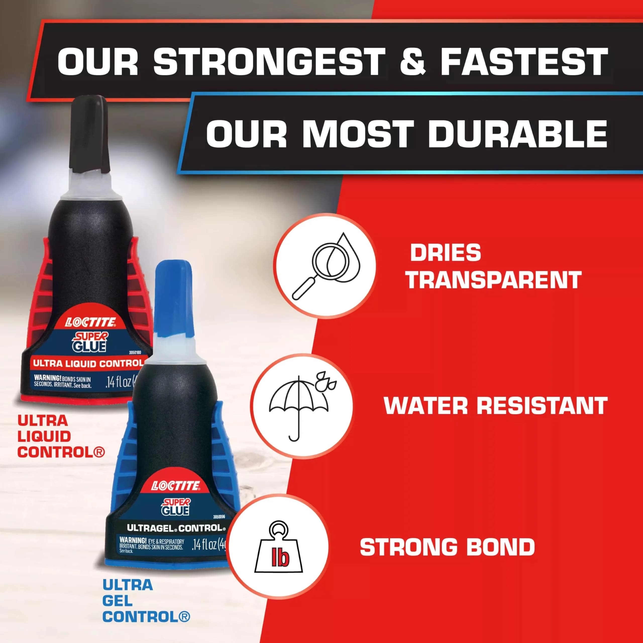 Loctite Super Glue Ultra Gel Control 6 Pack | Clear Gel Adhesive for Plastic, Wood, Metal, Crafts & Repair (0.14 fl oz per bottle) - view 4