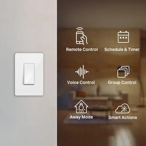 Kasa Smart HS200 Single-Pole Light Switch, 15A 120V | Control Lights Remotely via Wi-Fi & Voice thumbnail 2