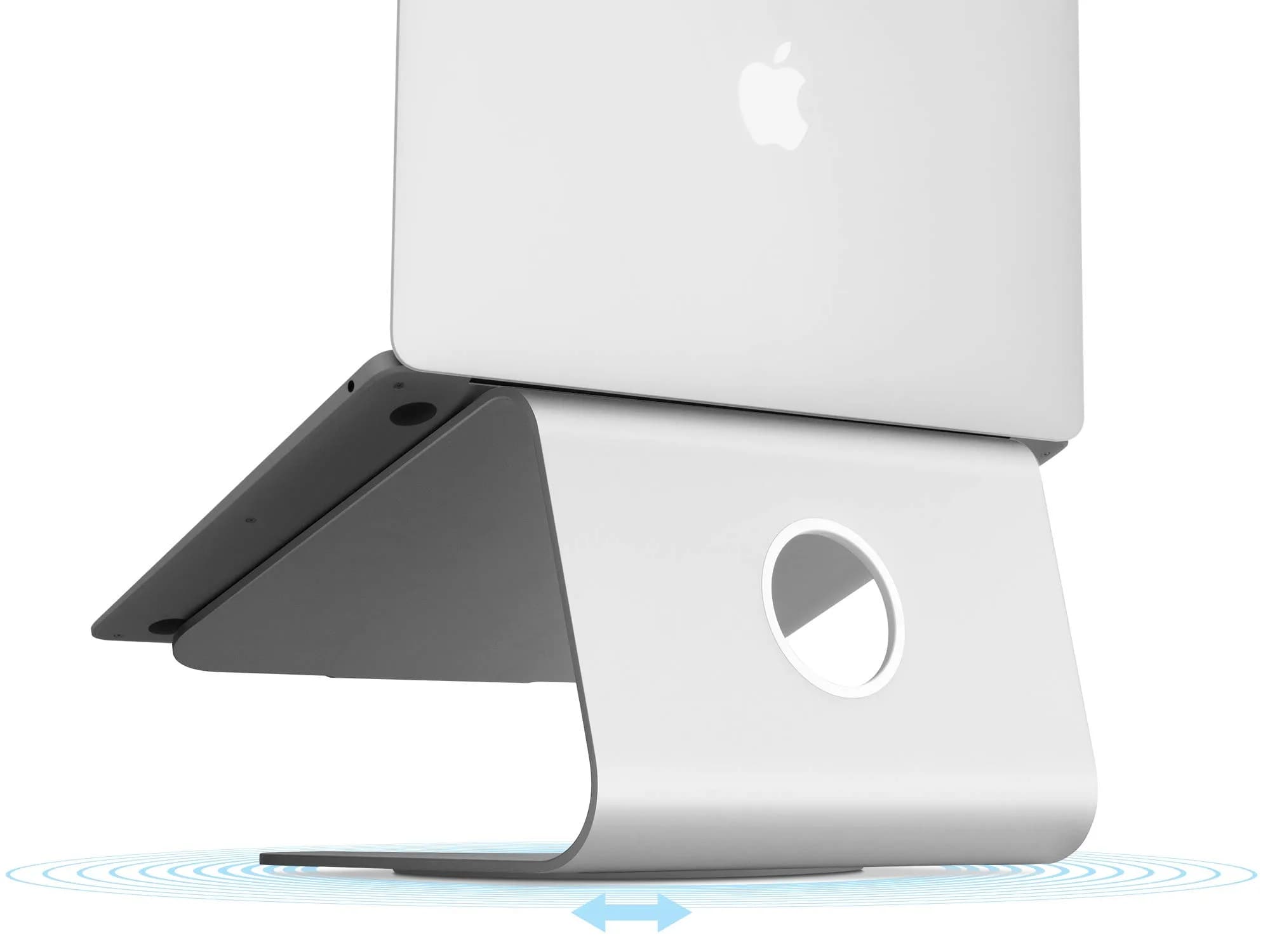 Rain Design mStand Laptop Stand (Space Gray) | Ergonomic Aluminum Desk Riser — Space Gray
