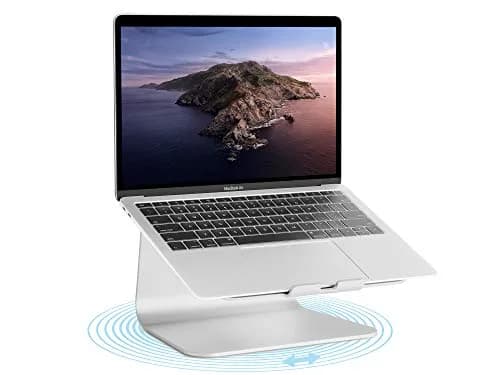 Rain Design mStand Laptop Stand (Space Gray) | Ergonomic Aluminum Desk Riser thumbnail 2