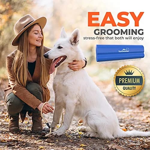 EquiGroomer 5-Inch Undercoat Deshedding Brush for Dogs & Cats, Blue | Gentle Stainless Steel Blade thumbnail 8