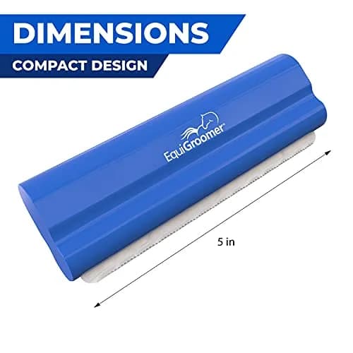 EquiGroomer 5-Inch Undercoat Deshedding Brush for Dogs & Cats, Blue | Gentle Stainless Steel Blade thumbnail 3
