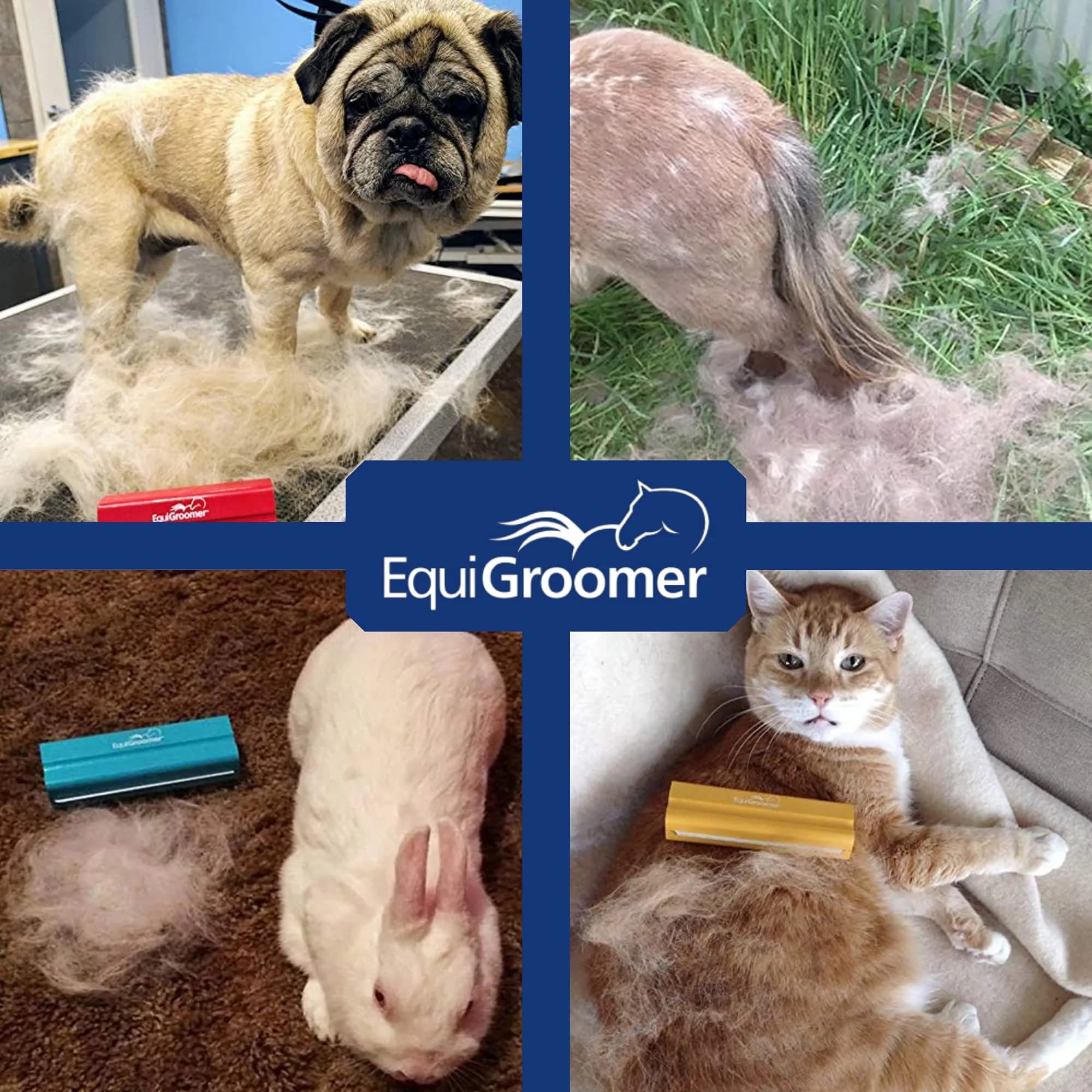 EquiGroomer 5-Inch Undercoat Deshedding Brush for Dogs & Cats, Red | Removes Loose Fur & Undercoat - view 6