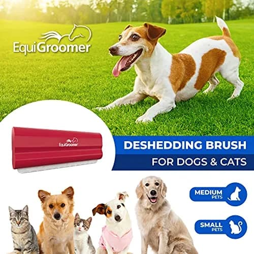 EquiGroomer 5-Inch Undercoat Deshedding Brush for Dogs & Cats, Red | Removes Loose Fur & Undercoat thumbnail 2
