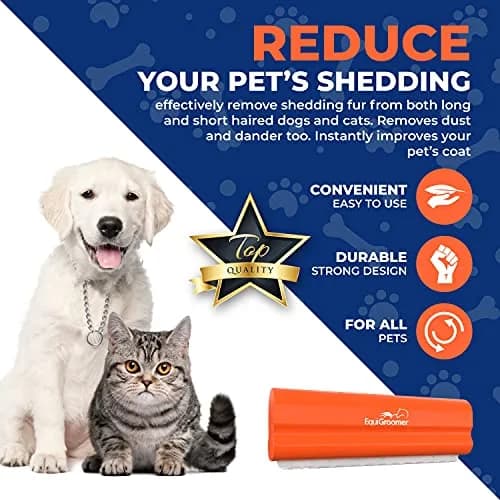 EquiGroomer 5-Inch Undercoat Deshedding Brush for Dogs & Cats, Orange | Reduces Shedding Up to 95% thumbnail 5
