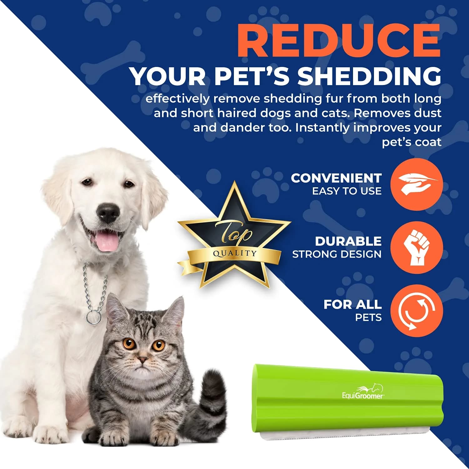 EquiGroomer 5-Inch Undercoat Deshedding Brush for Dogs & Cats, Lime | Removes Loose Fur & Undercoat - view 5