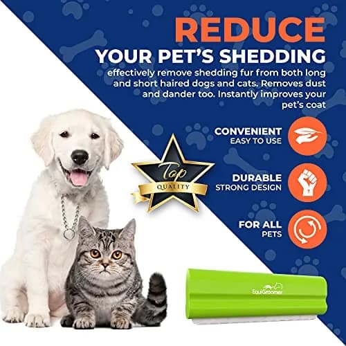EquiGroomer 5-Inch Undercoat Deshedding Brush for Dogs & Cats, Lime | Removes Loose Fur & Undercoat thumbnail 5