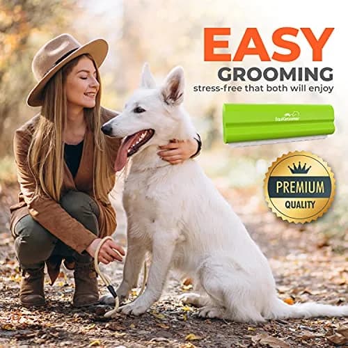 EquiGroomer 5-Inch Undercoat Deshedding Brush for Dogs & Cats, Lime | Removes Loose Fur & Undercoat thumbnail 8