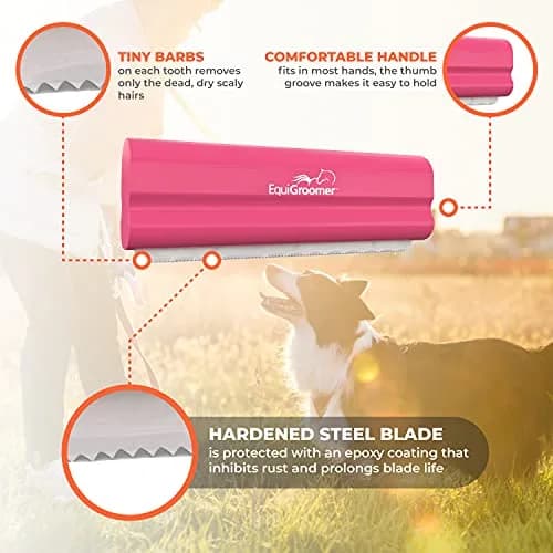 EquiGroomer 5-Inch Undercoat Deshedding Brush for Dogs & Cats, Pink | Reduces Shedding Up to 95% with Wave Blade thumbnail 4
