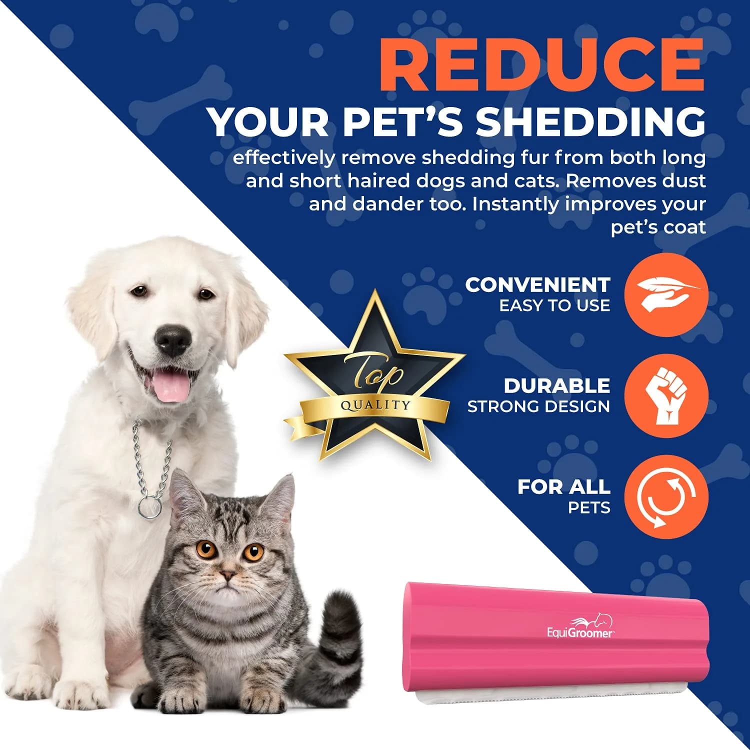 EquiGroomer 5-Inch Undercoat Deshedding Brush for Dogs & Cats, Pink | Reduces Shedding Up to 95% with Wave Blade - view 5