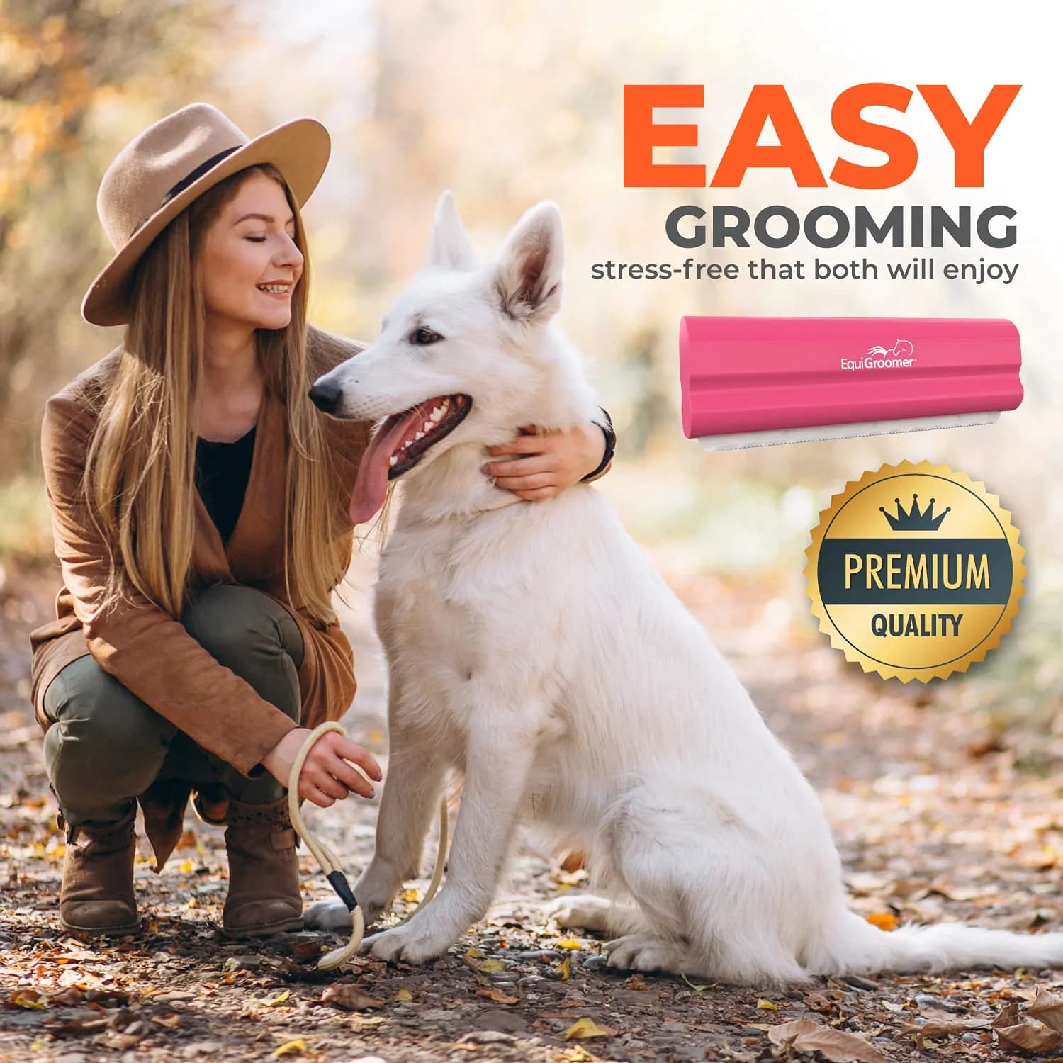 EquiGroomer 5-Inch Undercoat Deshedding Brush for Dogs & Cats, Pink | Reduces Shedding Up to 95% with Wave Blade - view 8