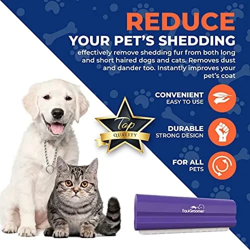 EquiGroomer 5-Inch Undercoat Deshedding Brush for Dogs & Cats, Purple | Removes Loose Fur & Undercoat thumbnail 5