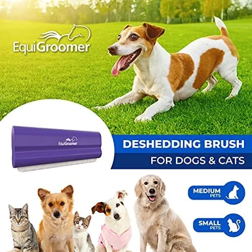 EquiGroomer 5-Inch Undercoat Deshedding Brush for Dogs & Cats, Purple | Removes Loose Fur & Undercoat thumbnail 2