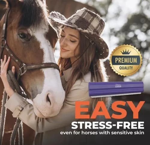EquiGroomer 8-Inch Deshedding Brush for Dogs & Horses | Heavy Coat Shedding Tool, Purple thumbnail 7