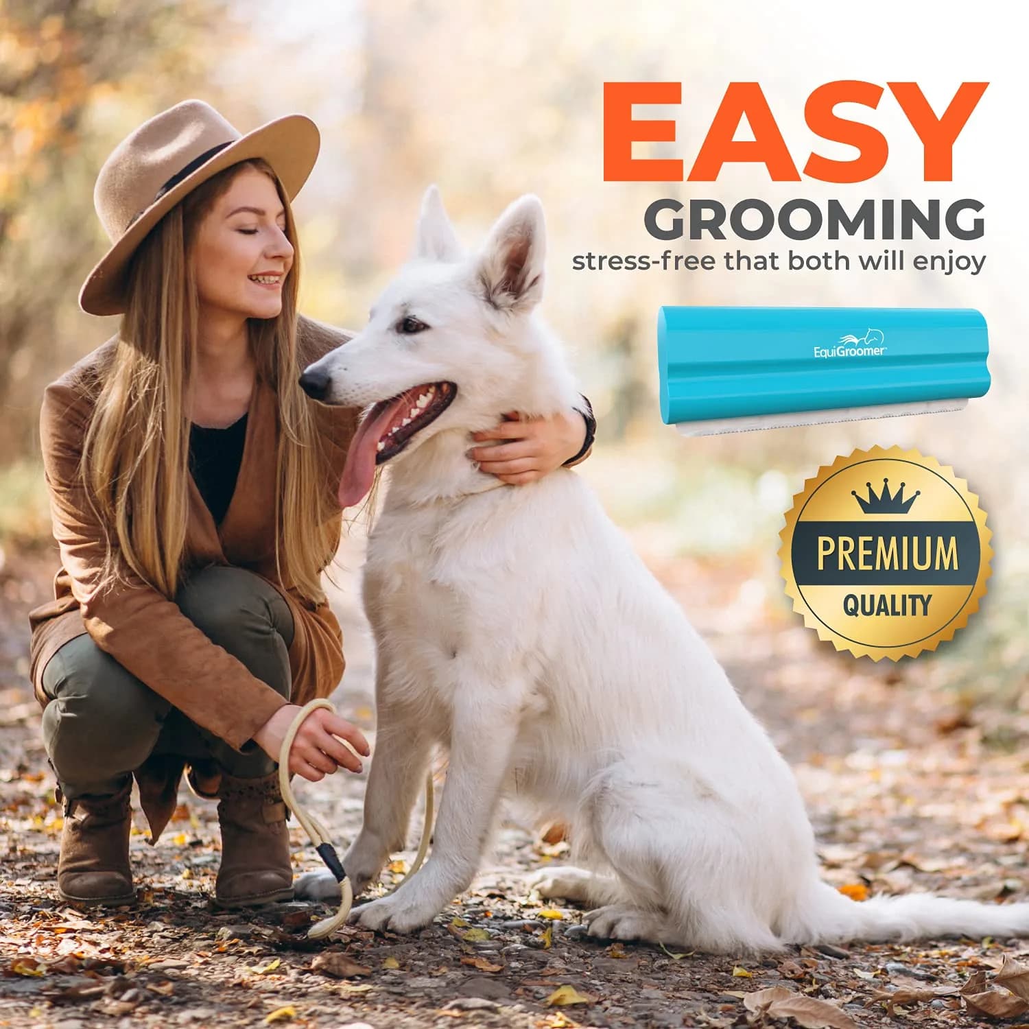 EquiGroomer 5-Inch Undercoat Deshedding Brush for Dogs & Cats, Turquoise | Reduces Shedding Up to 95% for All Coat Types - view 8
