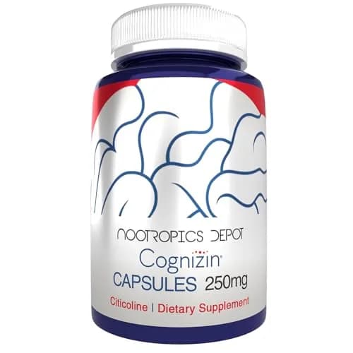 Nootropics Depot Cognizin Citicoline Capsules | 180 Count | Brain Health Supplement | Supports Focus & Memory thumbnail 1