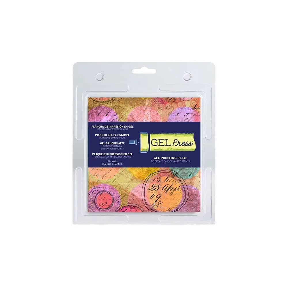Gel Press 12" x 12" Monoprinting Gelli Plate | Unique Art Prints for Cards & Fabric — 6" x 6"