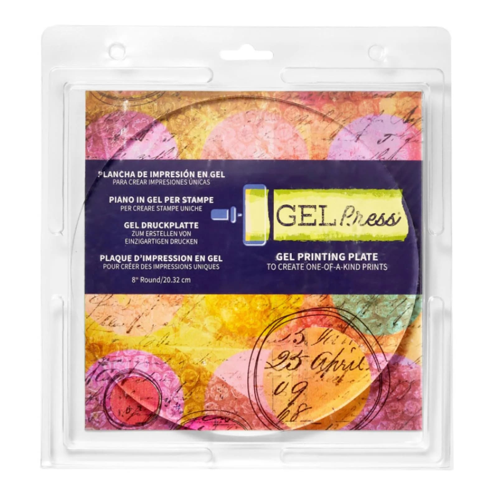 Gel Press 8" Round Monoprinting Gelli Plate for Unique Art Prints - main product image