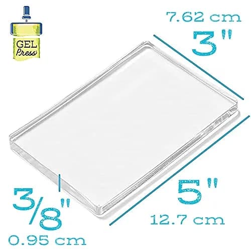 Gel Press Gel Plate 3"x5" | Versatile Art & Craft Tool for Printmaking & Mixed Media thumbnail 2
