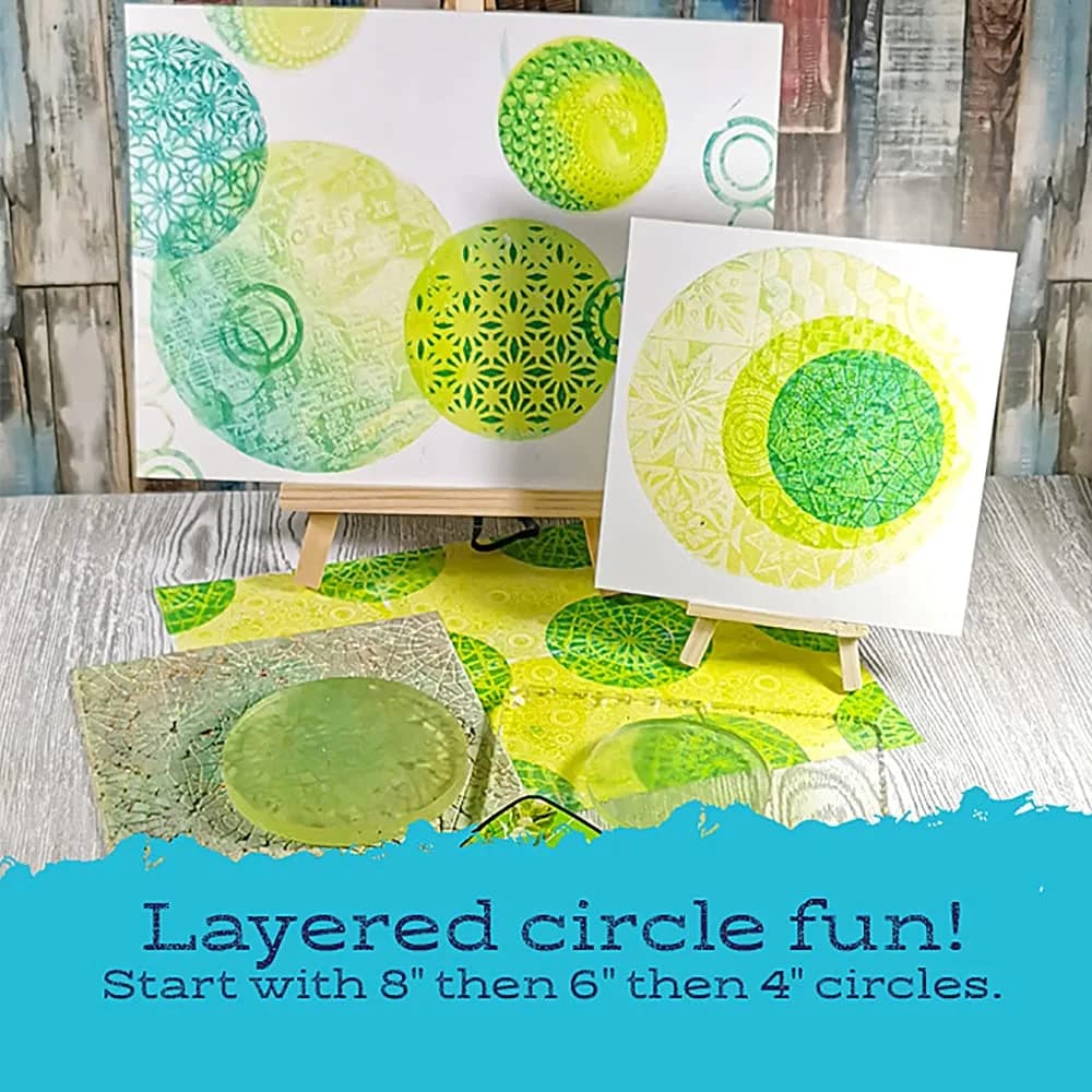 Gel Press 4" Round Monoprinting Gelli Plate for Unique Art Prints - view 3