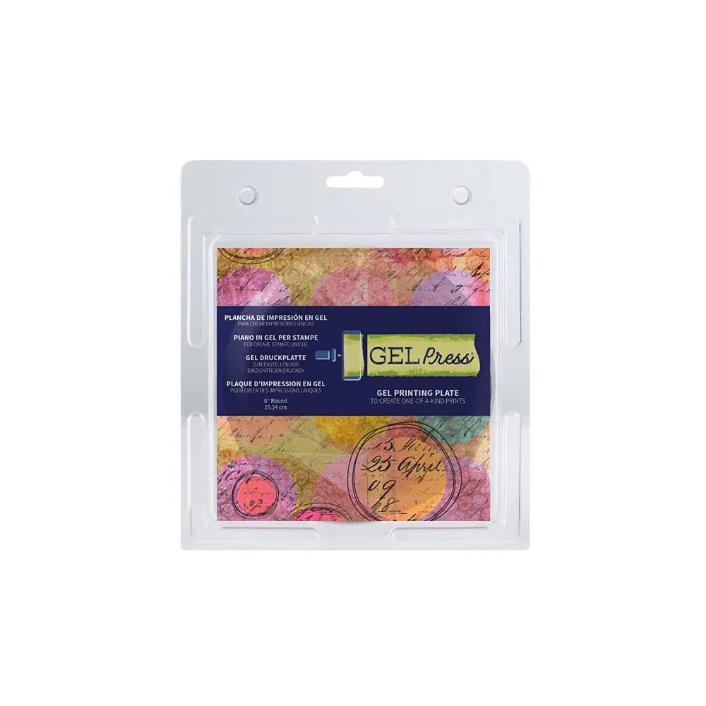 Gel Press 6" Round Gel Printing Plate | Non-Toxic, Latex-Free, Reusable Art Tool - main product image