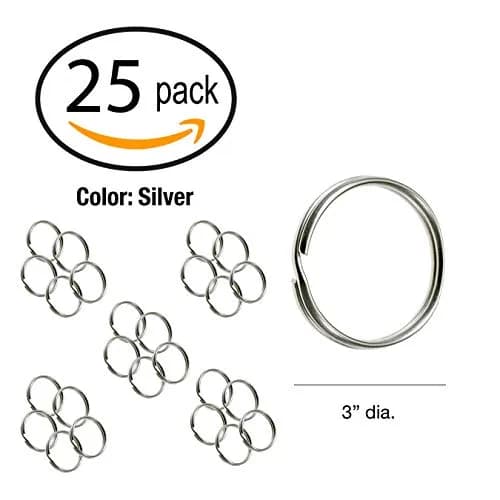 Lucky Line 3" Nickel Plated Split Ring | Durable Steel Jewelry Finding for Keys & Crafts thumbnail 4