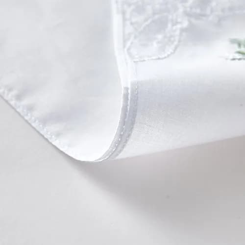 RDS HANKYTEX Cotton Embroidery Ladies' Handkerchiefs Lace Set of 6 | Soft 60s Cotton, Floral Embroidery, Perfect for Bridal & Gifts thumbnail 6