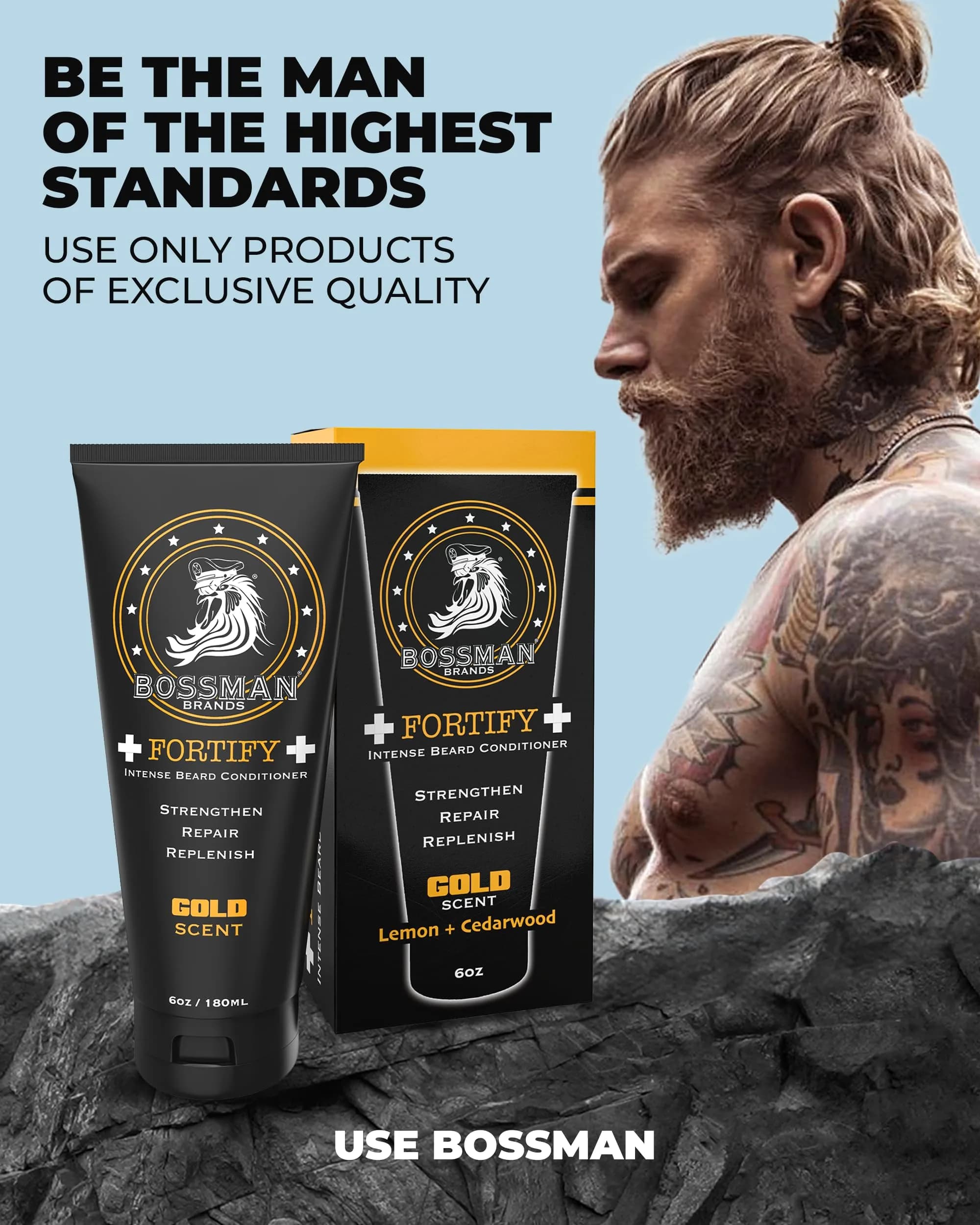 Bossman Beard Conditioner Variety Pack 36 Fl Oz (6x6 Fl Oz) | Intense Hydration for Coarse, Dry Beards - view 7