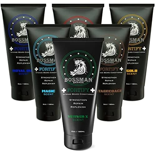Bossman Beard Conditioner Variety Pack 36 Fl Oz (6x6 Fl Oz) | Intense Hydration for Coarse, Dry Beards thumbnail 1