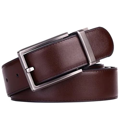 beltox fine Men's Reversible Leather Dress Belt 1.25" Wide, Black/Brown, 44-46 in. (112-117 cm) | Cut-to-Fit for Perfect Waist Fit thumbnail 4