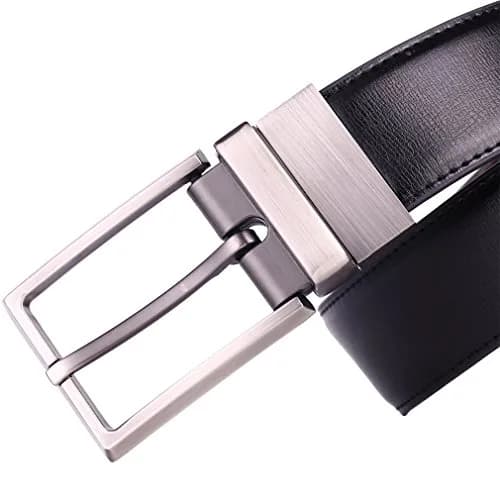 beltox fine Men's Dress Belt Leather Reversible 1.25" Wide | Formal & Casual Dual-Side Belt thumbnail 5