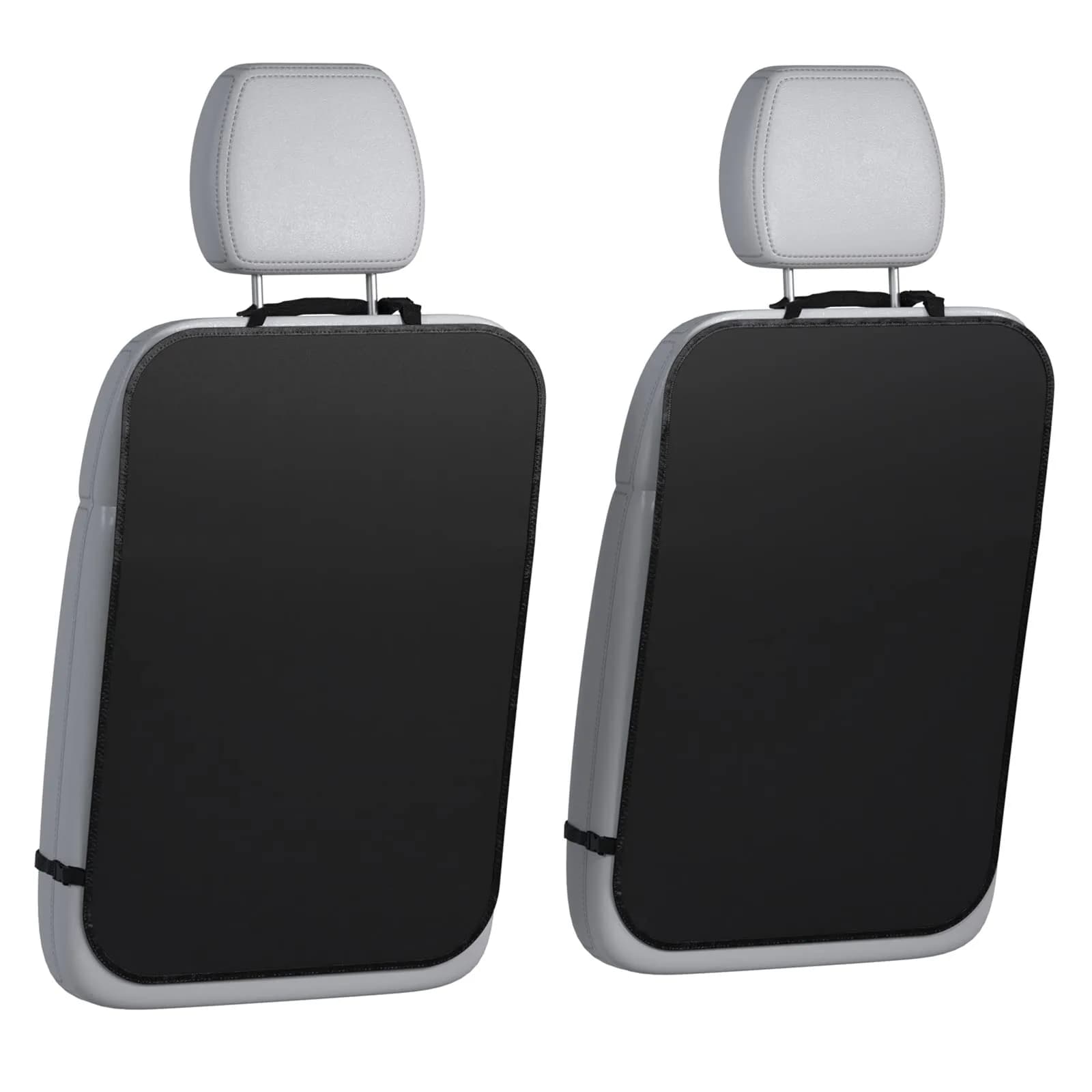 lebogner Grey 4-Pocket Kick Mats with Universal Fit | Waterproof Polyester Seat Back Protectors