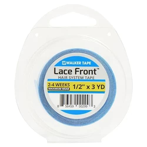 Walker Tape Blue Lace Front Support Tape Roll 1/2" (1.27cm) x 3 Yards (2.74m) | Strong No-Shine Hairpiece Tape thumbnail 1