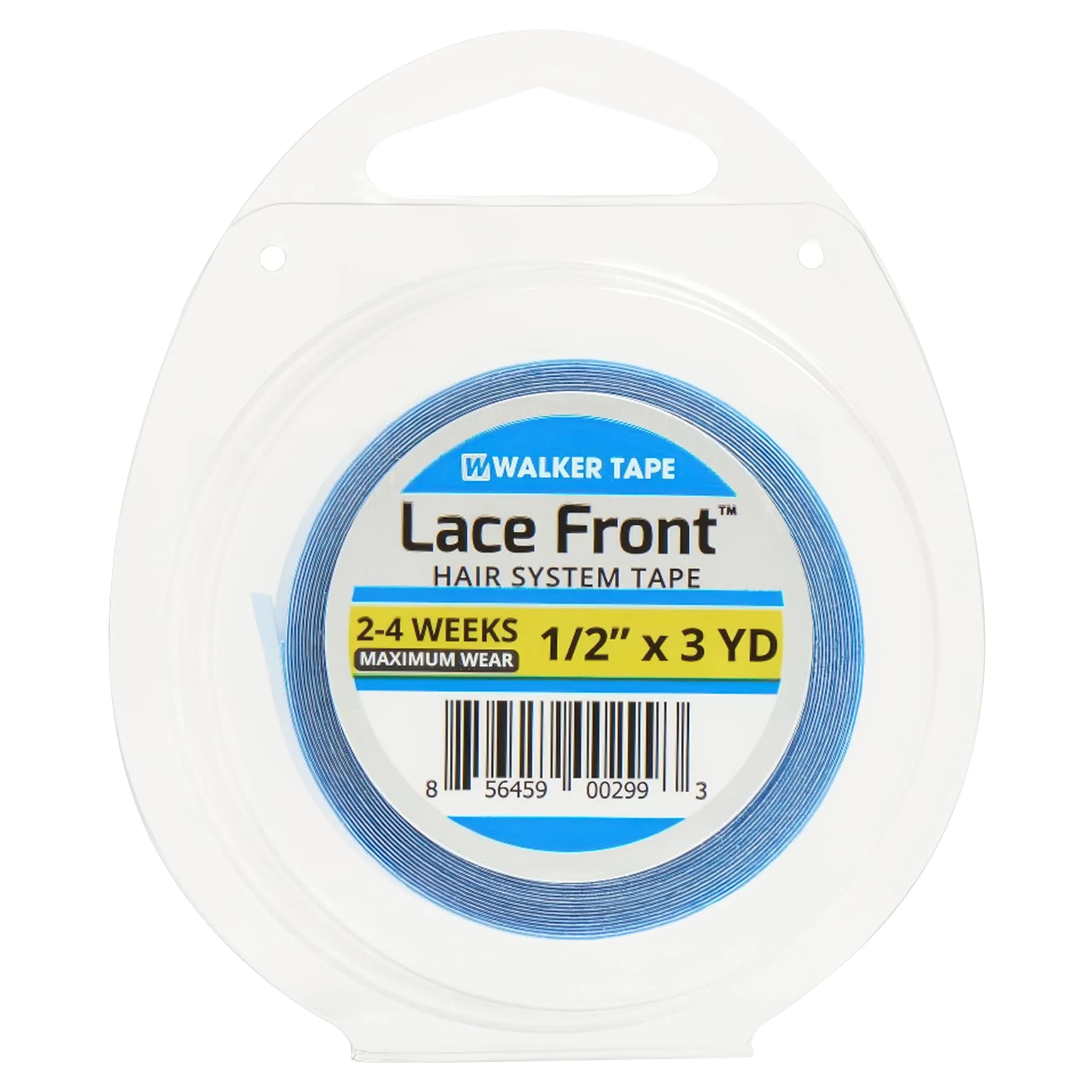Walker Tape Blue Lace Front Support Tape Roll 1/2" (1.27cm) x 3 Yards (2.74m) | Strong No-Shine Hairpiece Tape - main product image