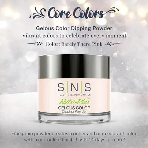 SNS Nail Dip Powder Barely There Pink | Long-Lasting, Vibrant & 10 Free (1 Ounce) thumbnail 2