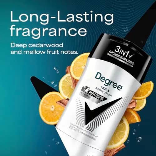Degree Men UltraClear Black+White Antiperspirant Deodorant Stick 79g (2.7 oz) | 72-Hour Sweat & Odor Protection thumbnail 6
