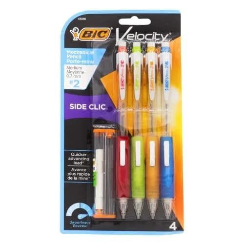 BIC Velocity Side Clic Mechanical Pencils, 0.7mm | Smooth, Dark Writing for School & Office thumbnail 1
