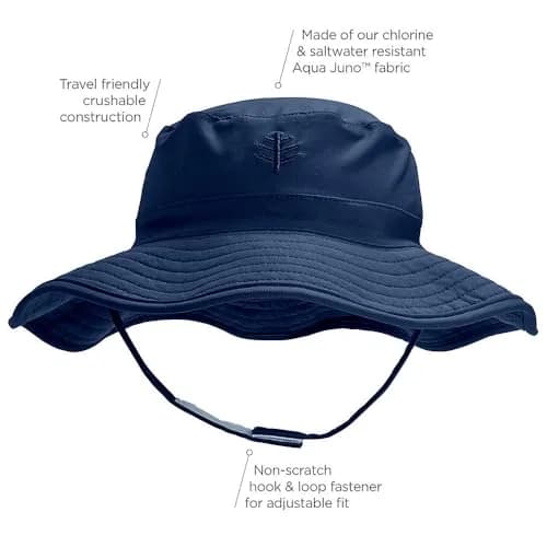 Coolibar Baby's Bucket Hat UPF 50+ Sun Protection | Water-Resistant, 6-12 Months, White thumbnail 7