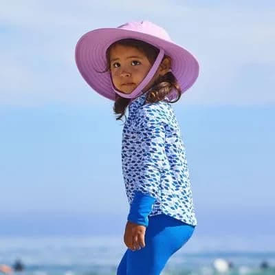 Coolibar Baby's Bucket Hat UPF 50+ Sun Protection | Water-Resistant, 6-12 Months, White thumbnail 5