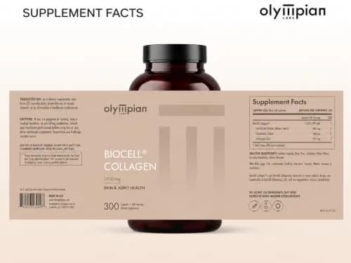Olympian Labs Biocell Collagen II 1500mg Capsules | Supports Skin & Joint Health, 300 Capsules thumbnail 6