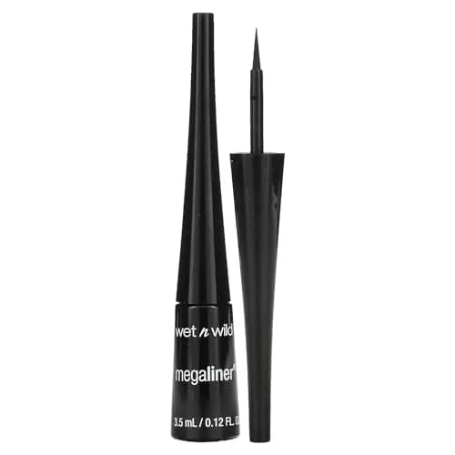 wet n wild MegaLiner Liquid Eyeliner - Intense Black | High-Def Pigment & Fluid Formula thumbnail 1