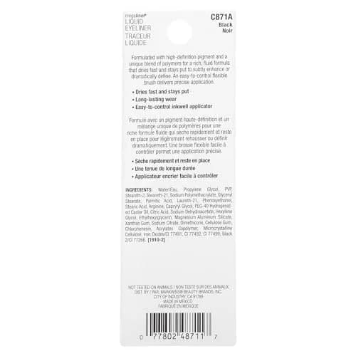 wet n wild MegaLiner Liquid Eyeliner - Intense Black | High-Def Pigment & Fluid Formula thumbnail 3