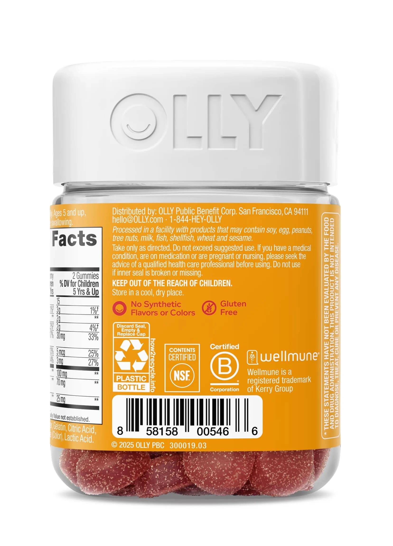 OLLY Kids Immunity Gummies Cherry Berry Flavor | 50 Count (125g) - view 8